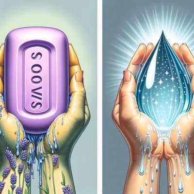 Illustration for: I used to be addicted to soap, but I'm clean now.